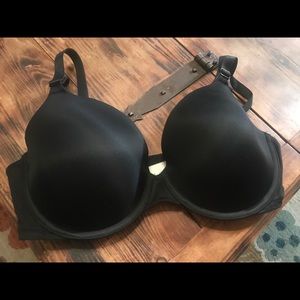 Pink Victoria secret black padded bra size 34DD